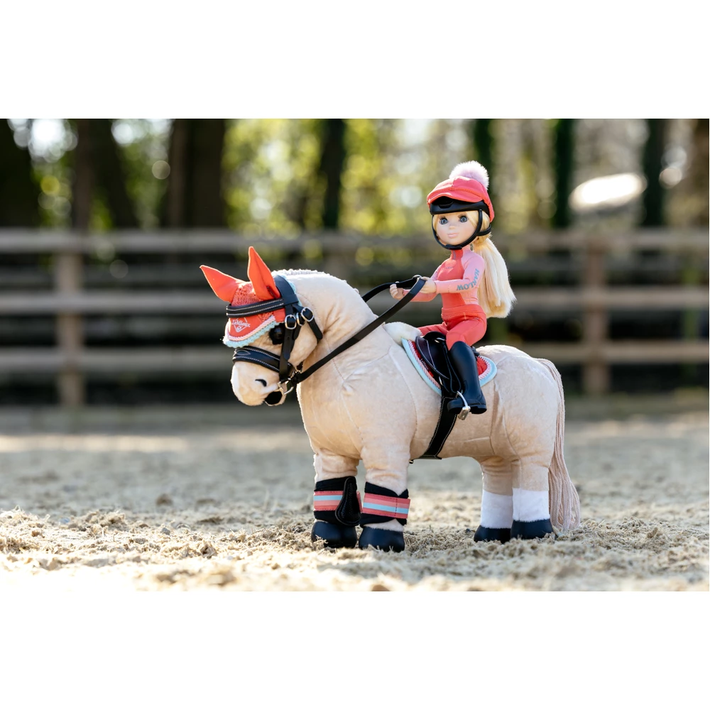 LeMieux Harlow Toy Pony Fly Hood  - Coral Crush in Coral Crush