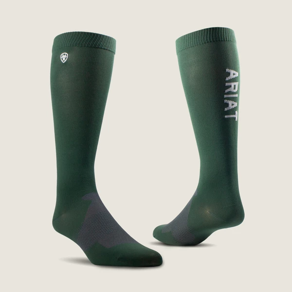 Ariat Adult tek Essential Sock - Jungle Green in Jungle Green