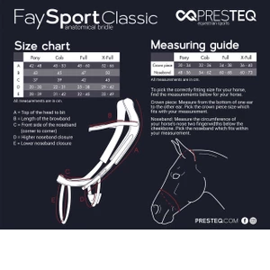 PresTeq Bridle FaySport Classic - Black in Black