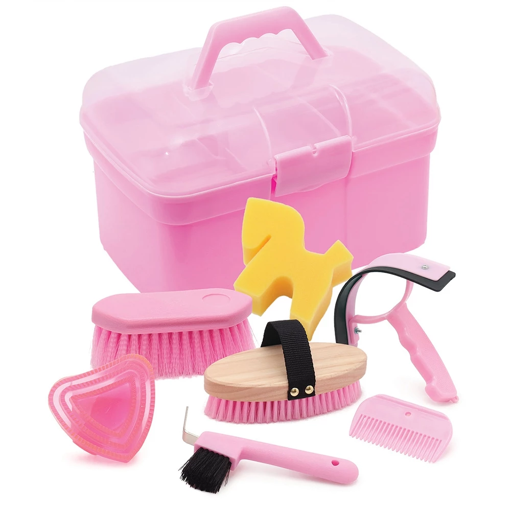 Equi-Sential Starter Grooming Box - Pink in Pink