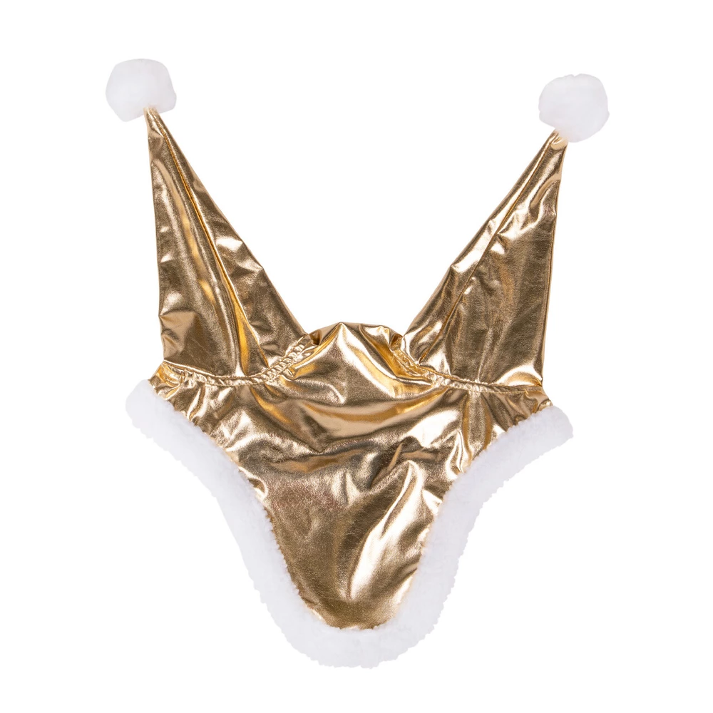 QHP Ear net Santa Christmas - Gold in Gold