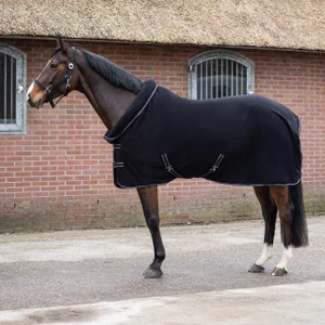 QHP Fleece rug Terry-dry - Black in Black