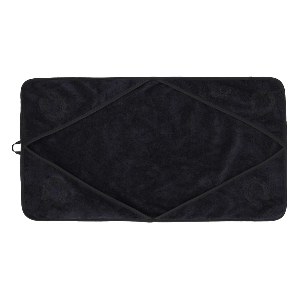 QHP Hands-in towel 65x35cm - Black in Black