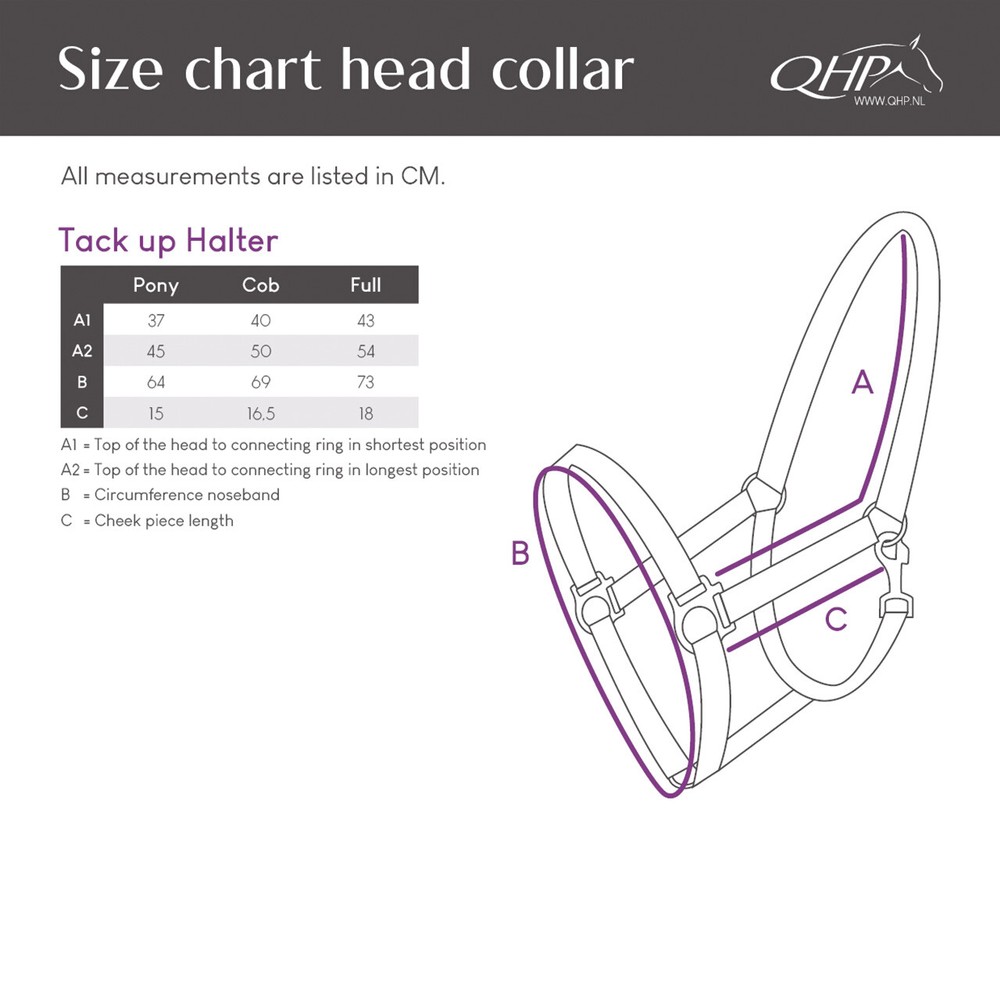 QHP Tack up halter - Black