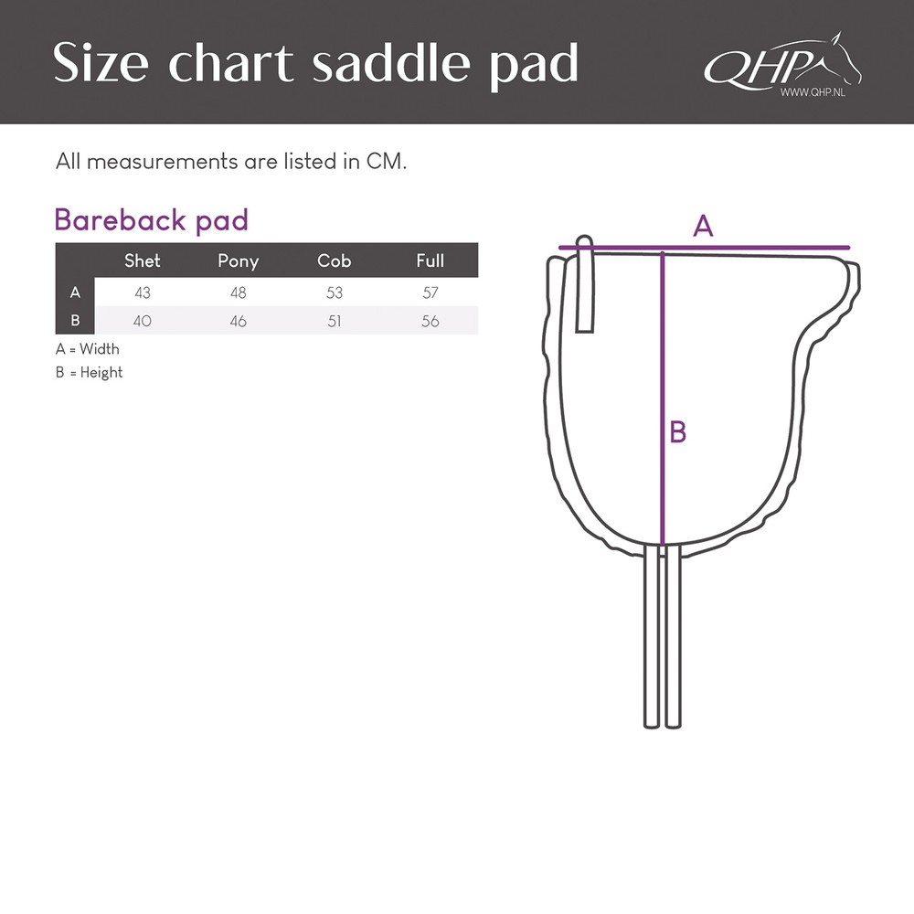 QHP Bareback pad super soft - Black/Black