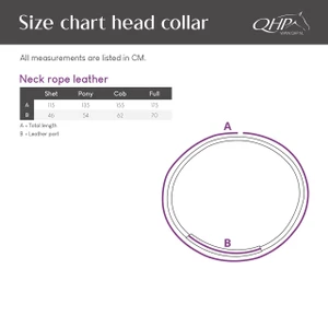 QHP Neck rope leather - Burgundy 