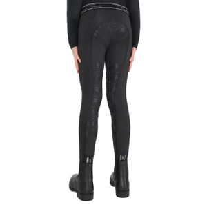 QHP Riding tights Eden Junior anti-slip full seat - Black 