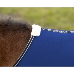 QHP Fleece rug with cross surcingles - Shetland - Blue 