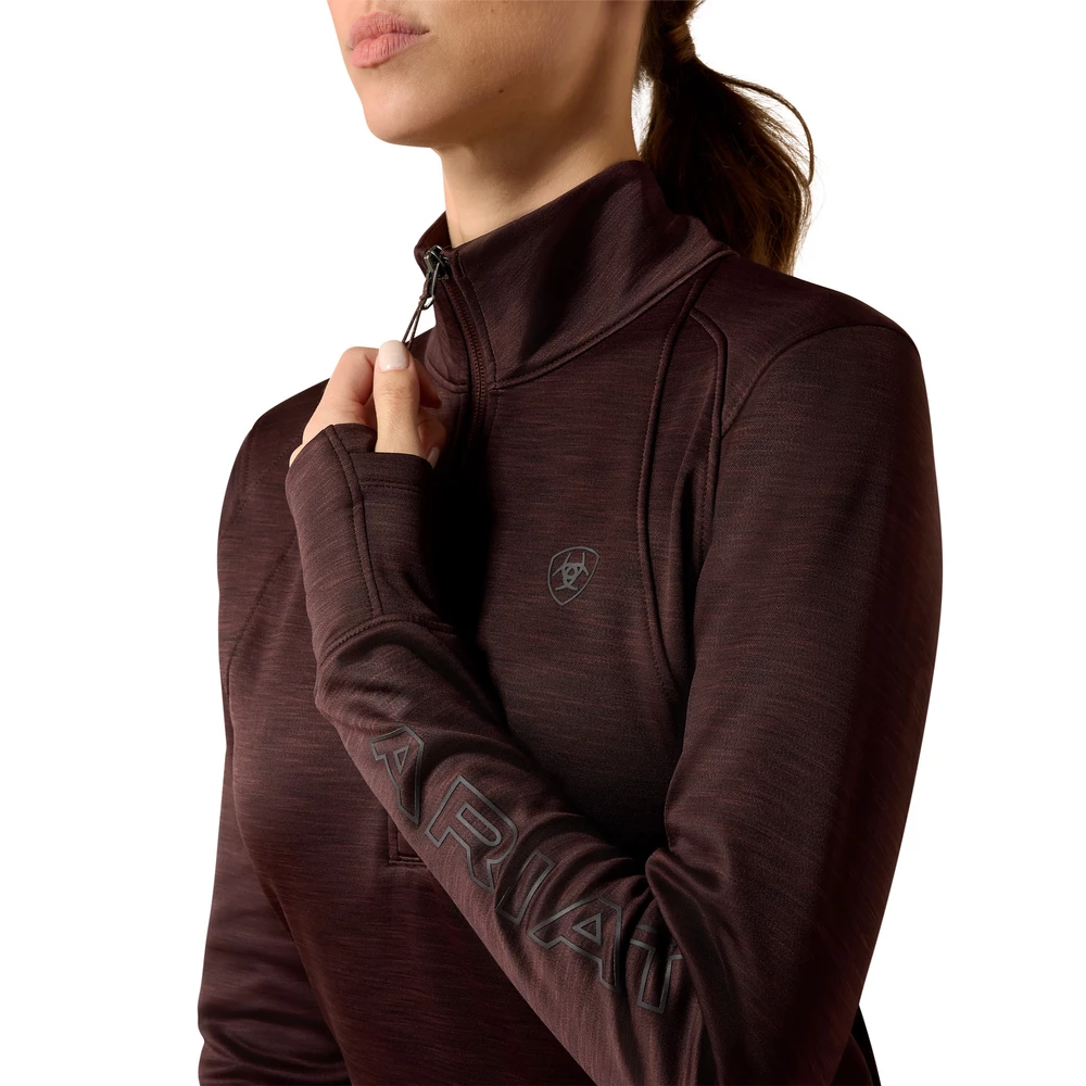 Ariat Women's Team EquiTek 1/2 Zip Pullover - Chocolate Plum in Chocolate Plum