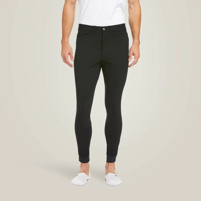 Ariat Men's Tri Factor Grip Knee Patch Breeches - Black in Black