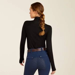 Ariat Women's Cheviot 1/4 Zip Long Sleeve Baselayer - Black 