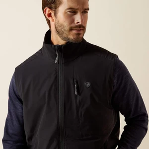 Ariat Men's Rion Stretchshell Insulated Vest - Black in Black