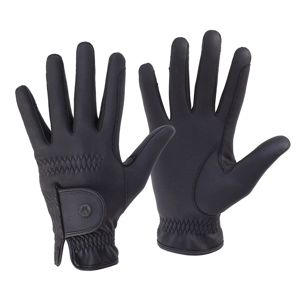 Mackey Equestrian Mackey Pro Grip Glove- Black in Black
