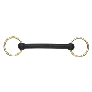 Shires Rubber Covered Overcheck Bradoon - Black in Black