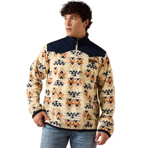 Ariat Men's Basis Fleece Pullover - Oxford Tan Arrows in Oxford Tan Arrows