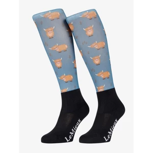 LeMieux Footsie Socks  - Highland Cow/Aloe in Highland Cow/Aloe