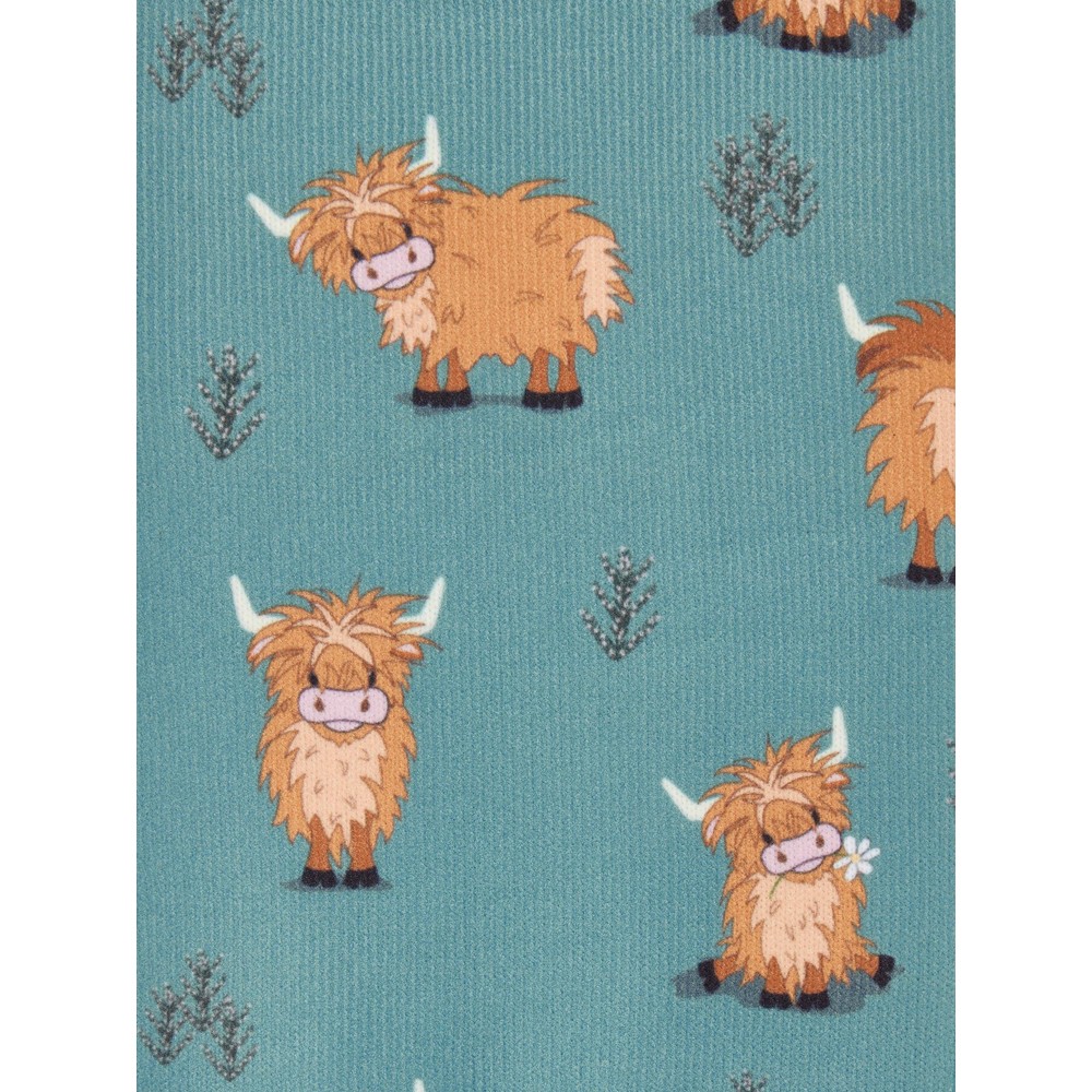 LeMieux Footsie Socks  - Highland Cow/Aloe 