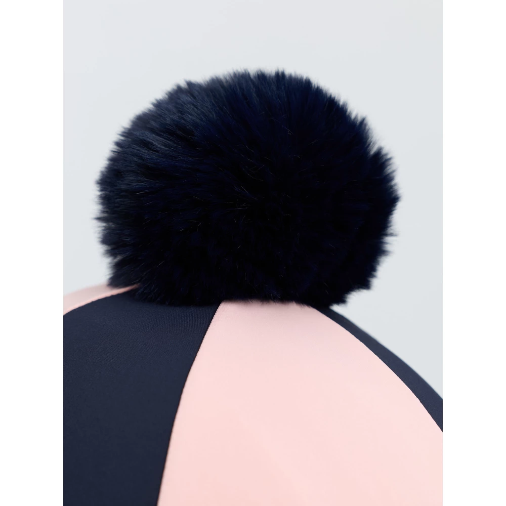 LeMieux Harlequin Hat Silk - Navy/Petal in Navy/Petal