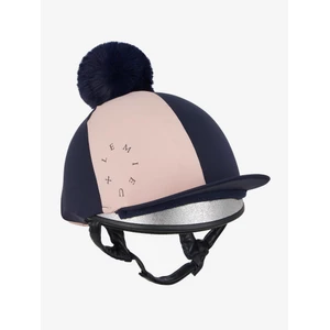 LeMieux Harlequin Hat Silk - Navy/Petal in Navy/Petal