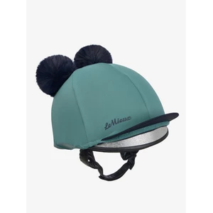 LeMieux Mini Double Pom Hat Silk - Navy/Aloe in Navy/Aloe