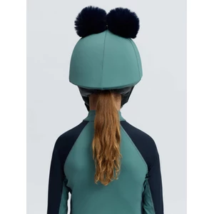 LeMieux Mini Double Pom Hat Silk - Navy/Aloe in Navy/Aloe