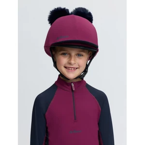 LeMieux Mini Double Pom Hat Silk - Blackberry in Blackberry