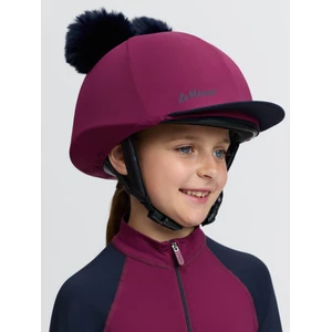 LeMieux Mini Double Pom Hat Silk - Blackberry in Blackberry