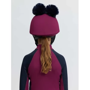 LeMieux Mini Double Pom Hat Silk - Blackberry in Blackberry