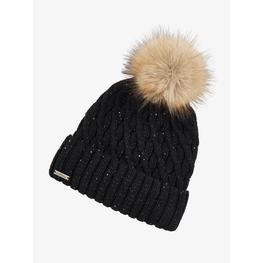 LeMieux Bernie Sequin Beanie - Black in Black