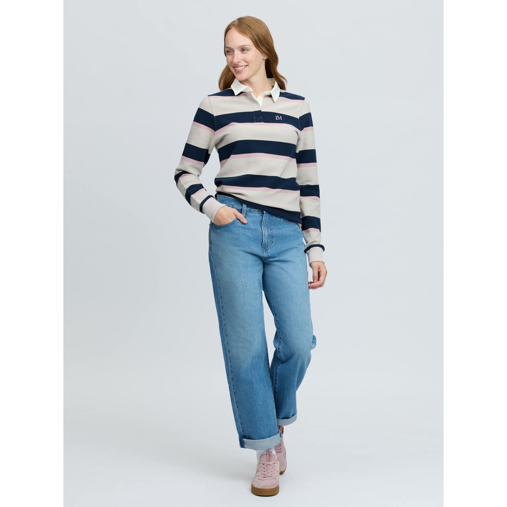 LeMieux Sloane Stripe Rugby Shirt - Stone