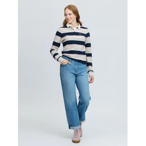 LeMieux Sloane Stripe Rugby Shirt - Stone in Stone