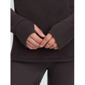 LeMieux Frances Quarter Zip Fleece - Cocoa in Cocoa