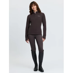 LeMieux Frances Quarter Zip Fleece - Cocoa in Cocoa