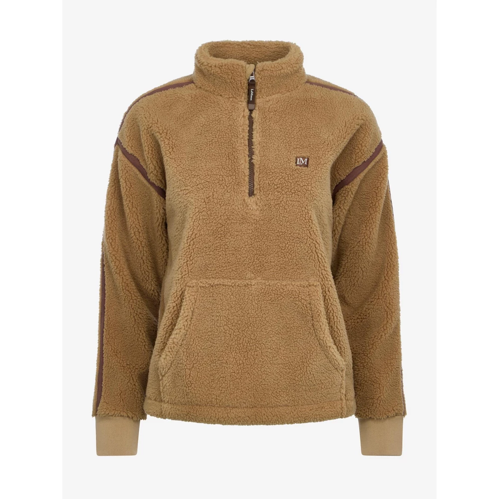 LeMieux Avery Teddy Quarter Zip Fleece  - Caramel in Caramel
