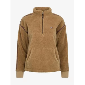 LeMieux Avery Teddy Quarter Zip Fleece  - Caramel in Caramel