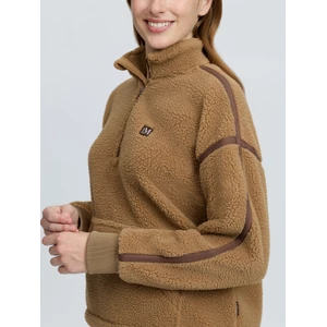 LeMieux Avery Teddy Quarter Zip Fleece  - Caramel in Caramel