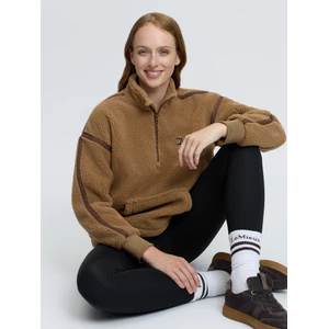 LeMieux Avery Teddy Quarter Zip Fleece  - Caramel in Caramel
