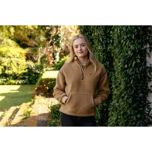LeMieux Avery Teddy Quarter Zip Fleece  - Caramel in Caramel