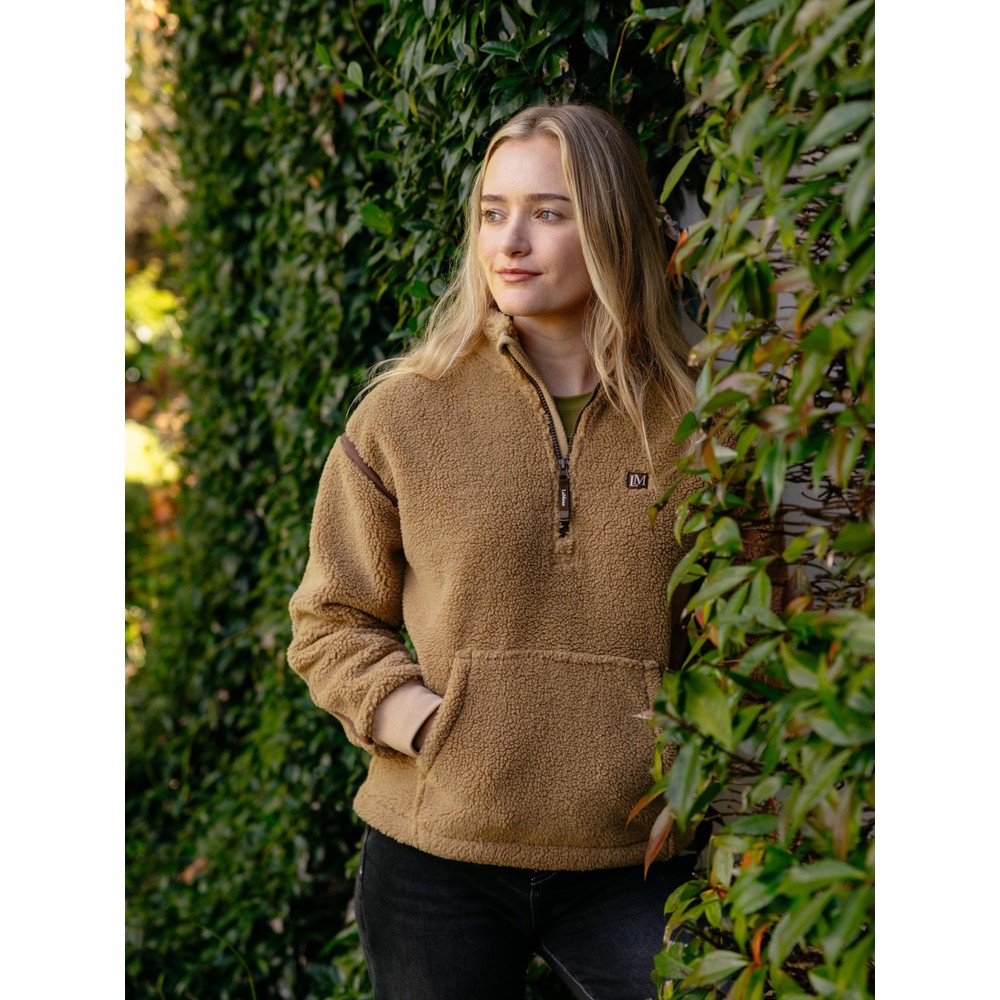 LeMieux Avery Teddy Quarter Zip Fleece  - Caramel 