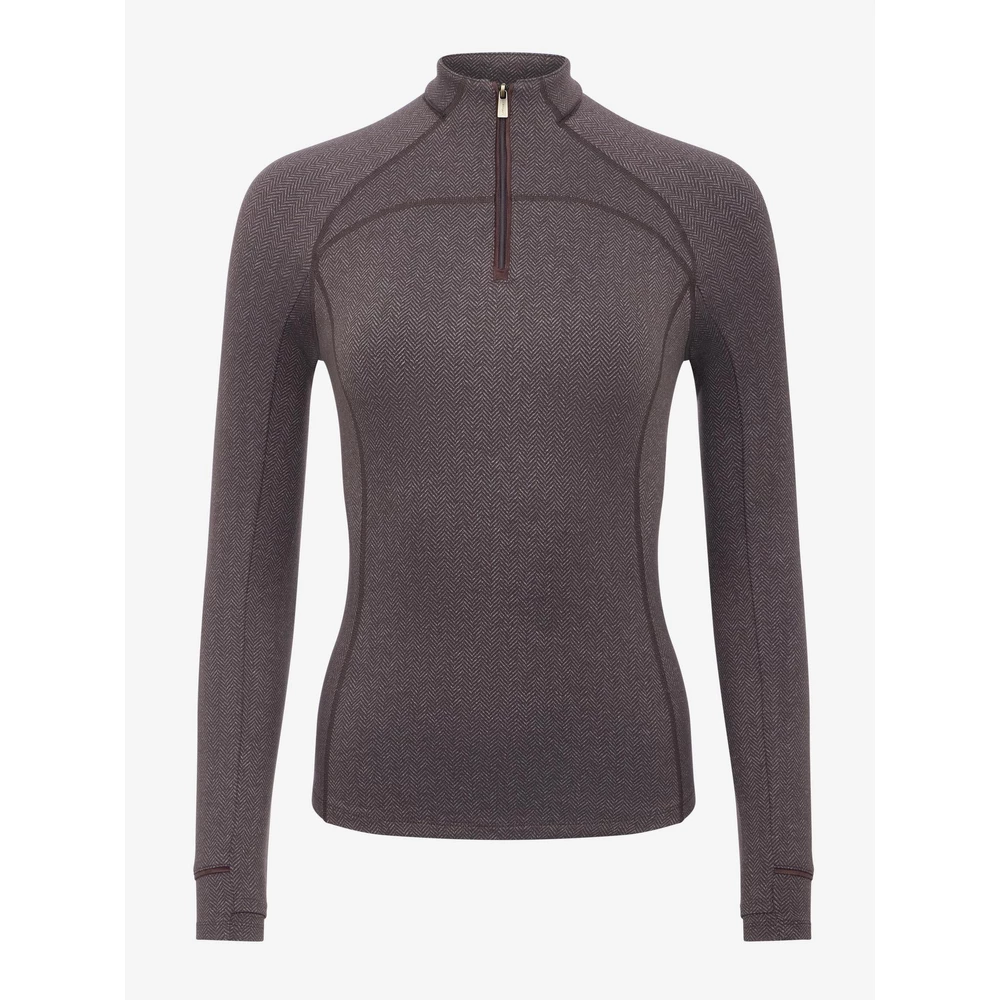 LeMieux Heritage Herringbone Base Layer - Cocoa in Cocoa