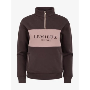 LeMieux Heritage Quarter Zip Sweat - Cocoa in Cocoa