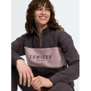 LeMieux Heritage Quarter Zip Sweat - Cocoa in Cocoa