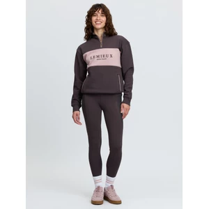 LeMieux Heritage Quarter Zip Sweat - Cocoa in Cocoa