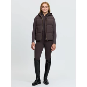 LeMieux Young Rider Joey Hooded Gilet  - Cocoa in Cocoa