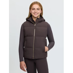 LeMieux Young Rider Joey Hooded Gilet  - Cocoa in Cocoa