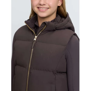 LeMieux Young Rider Joey Hooded Gilet  - Cocoa in Cocoa