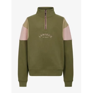 LeMieux Young Rider Viola Quarter Zip Sweat - Willow Green in Willow Green