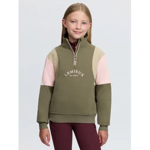 LeMieux Young Rider Viola Quarter Zip Sweat - Willow Green in Willow Green