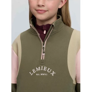 LeMieux Young Rider Viola Quarter Zip Sweat - Willow Green in Willow Green