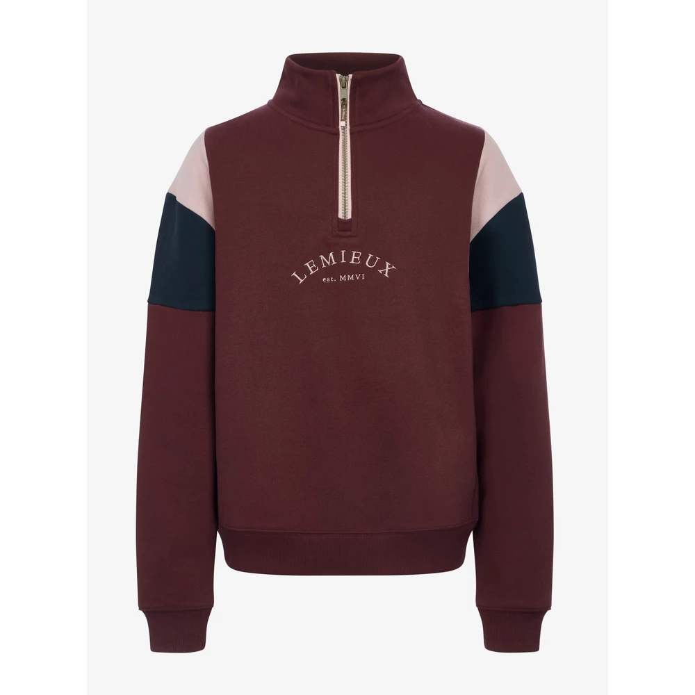 LeMieux Young Rider Viola Quarter Zip Sweat - Bramble in Bramble